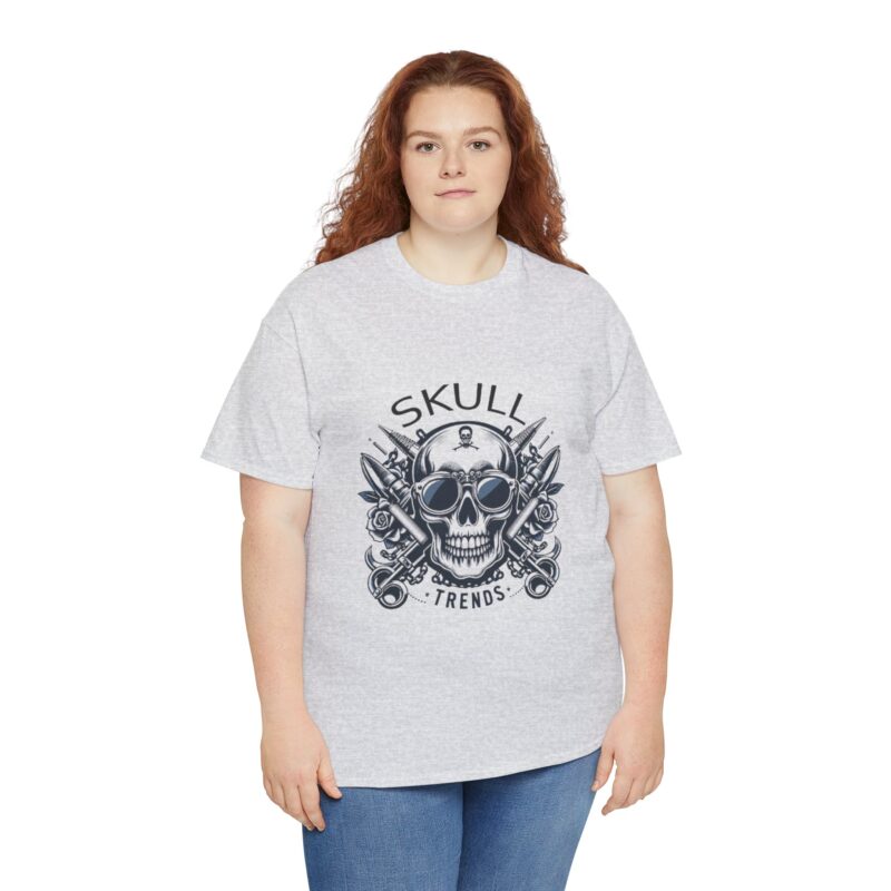 Skull Trends Logo Tshirt - Unisex Heavy Cotton Tee - Image 69