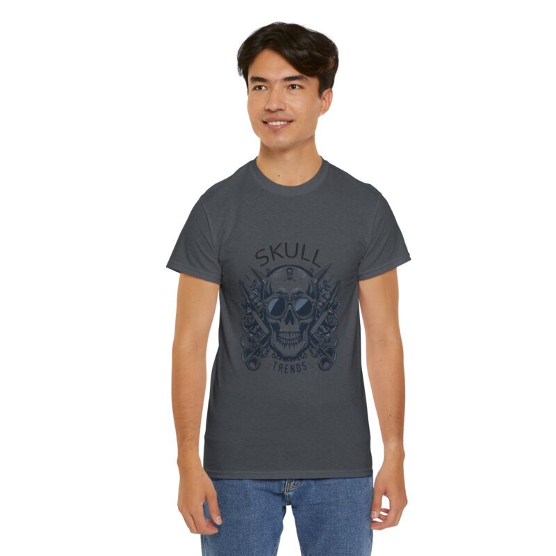 Skull Trends Logo Tshirt - Unisex Heavy Cotton Tee - Image 318