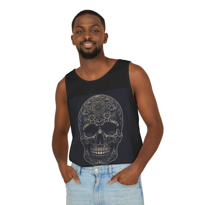 Large Skull - Unisex Garment-Dyed Tank Top - Image 8