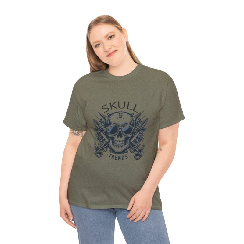 Skull Trends Logo Tshirt - Unisex Heavy Cotton Tee - Image 174