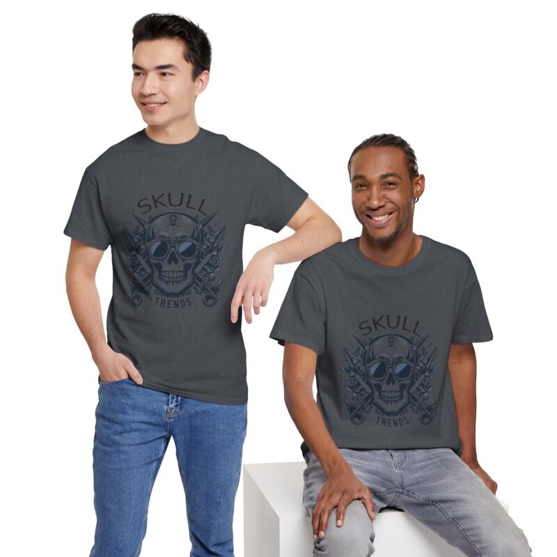 Skull Trends Logo Tshirt - Unisex Heavy Cotton Tee - Image 323