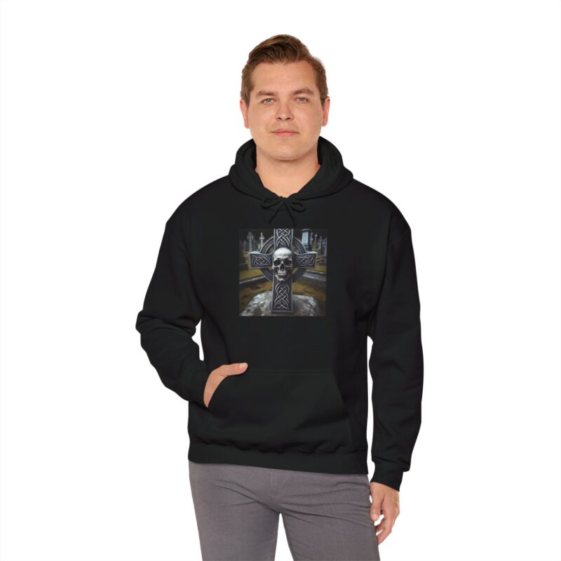 Skull Trends - Celtic Cross Unisex Heavy Blend™ Hooded Sweatshirt - Image 9