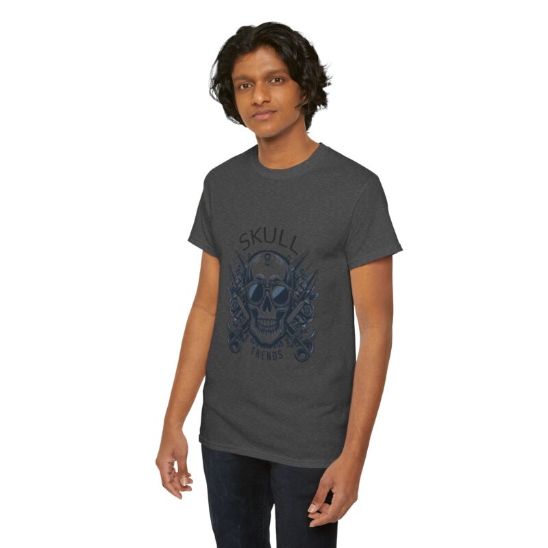 Skull Trends Logo Tshirt - Unisex Heavy Cotton Tee - Image 262