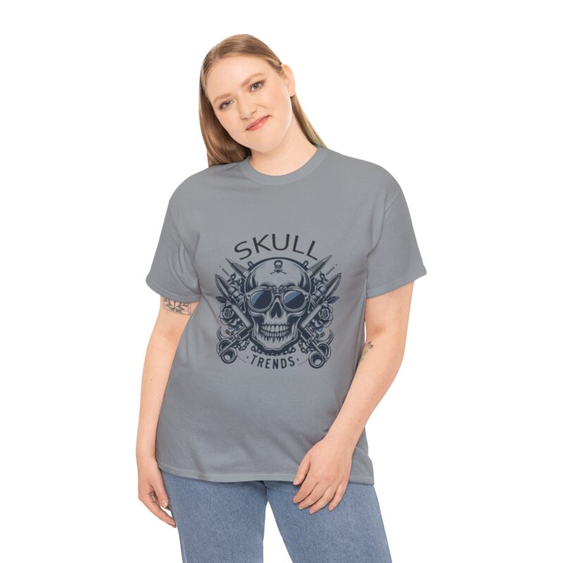 Skull Trends Logo Tshirt - Unisex Heavy Cotton Tee - Image 201