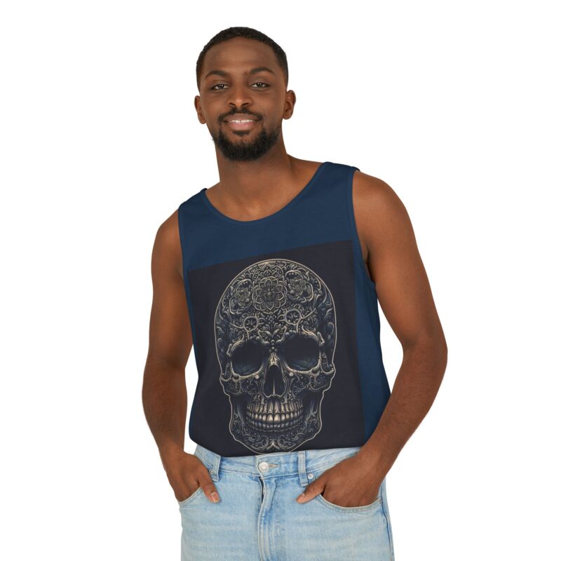 Large Skull - Unisex Garment-Dyed Tank Top - Image 32