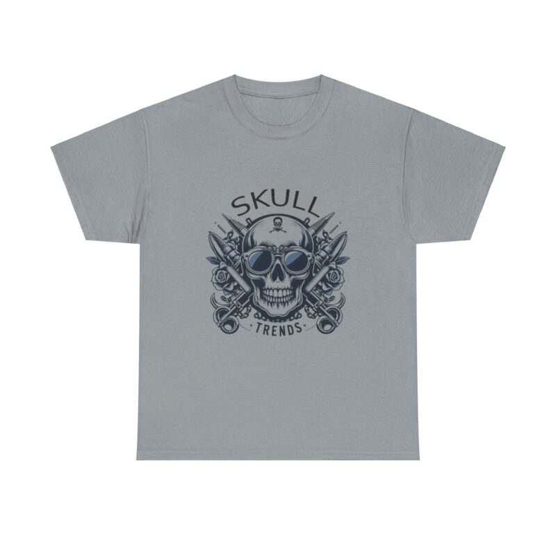 Skull Trends Logo Tshirt - Unisex Heavy Cotton Tee - Image 190