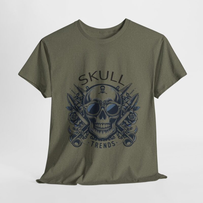 Skull Trends Logo Tshirt - Unisex Heavy Cotton Tee - Image 168