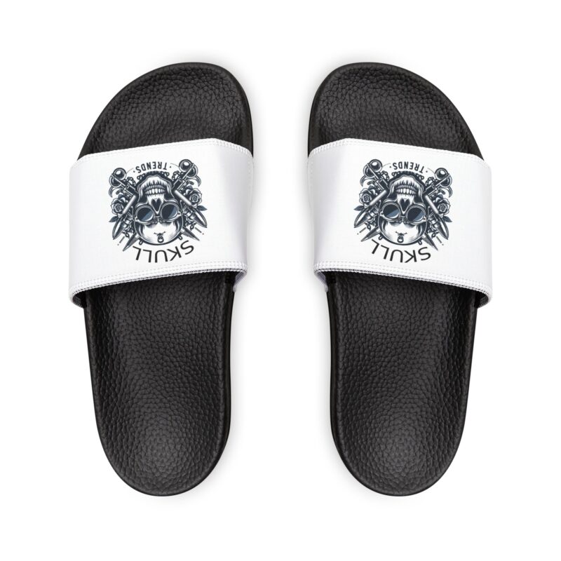 Large Skull - White Women's Removable-Strap Sandals