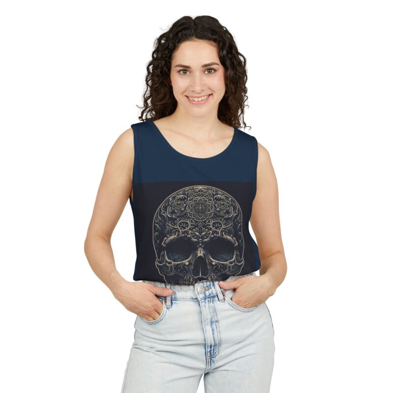 Large Skull - Unisex Garment-Dyed Tank Top - Image 27