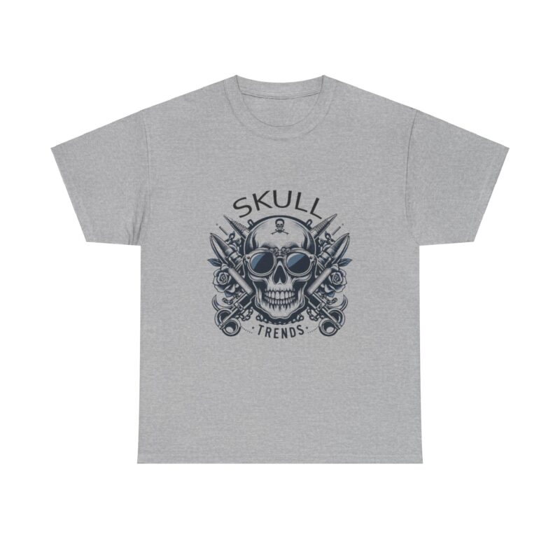 Skull Trends Logo Tshirt - Unisex Heavy Cotton Tee - Image 136