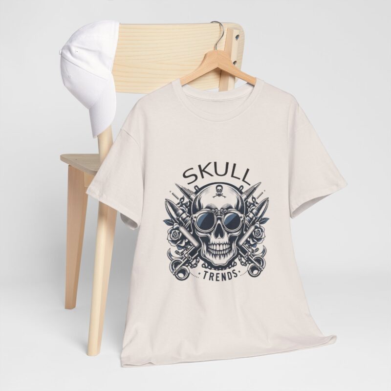 Skull Trends Logo Tshirt - Unisex Heavy Cotton Tee - Image 116