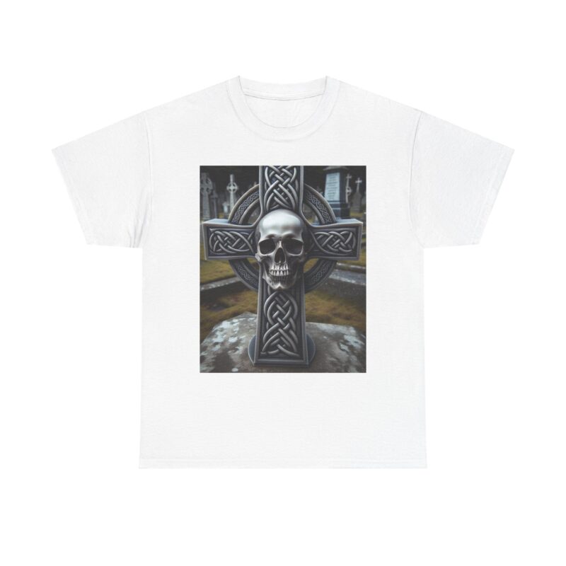 Skull Trends - Celtic Cross Unisex Heavy Cotton Tee - Image 28