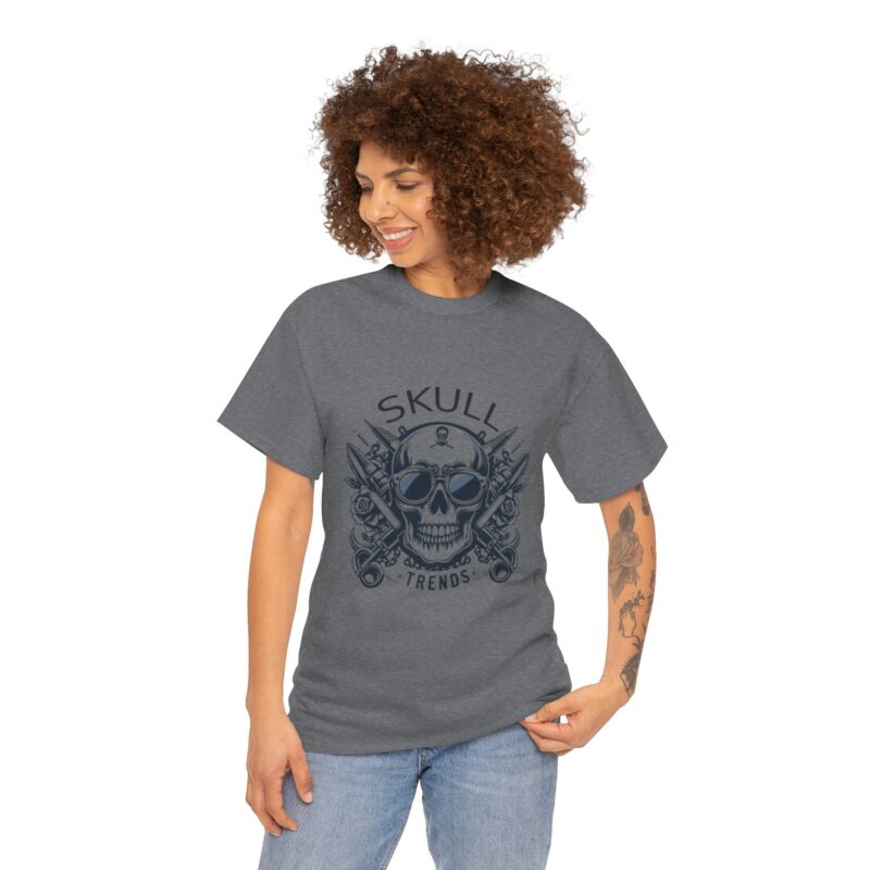 Skull Trends Logo Tshirt - Unisex Heavy Cotton Tee - Image 227