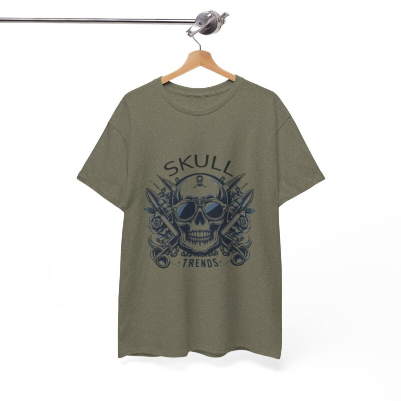 Skull Trends Logo Tshirt - Unisex Heavy Cotton Tee - Image 169