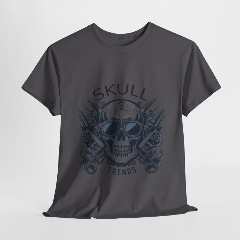 Skull Trends Logo Tshirt - Unisex Heavy Cotton Tee - Image 276