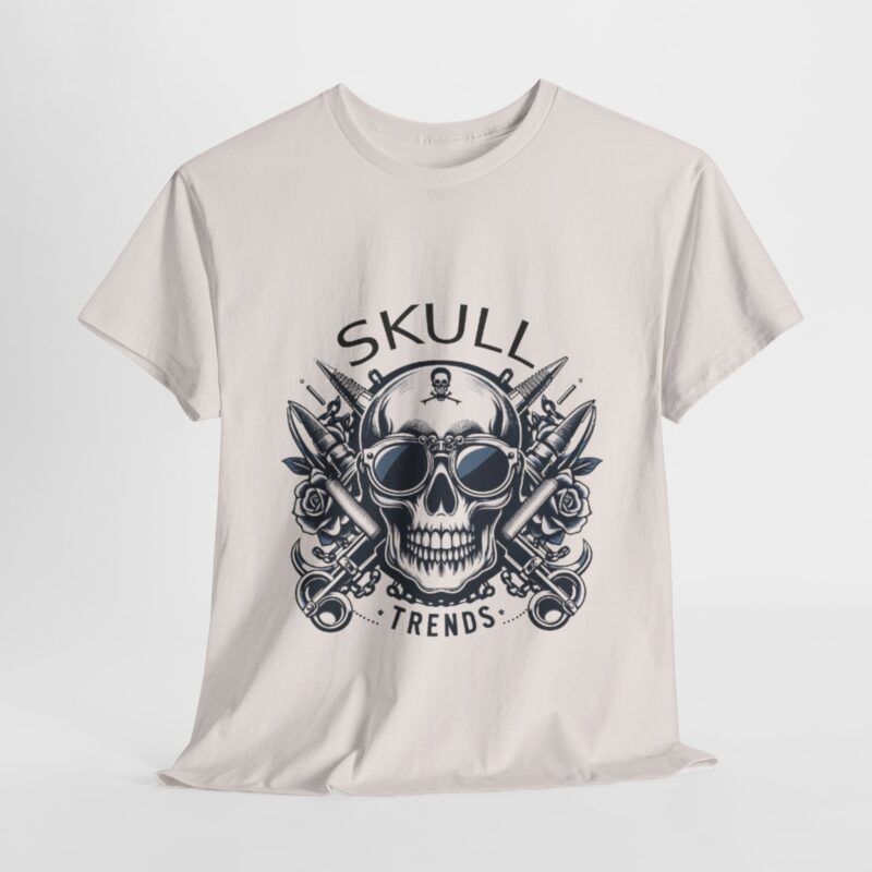 Skull Trends Logo Tshirt - Unisex Heavy Cotton Tee - Image 114