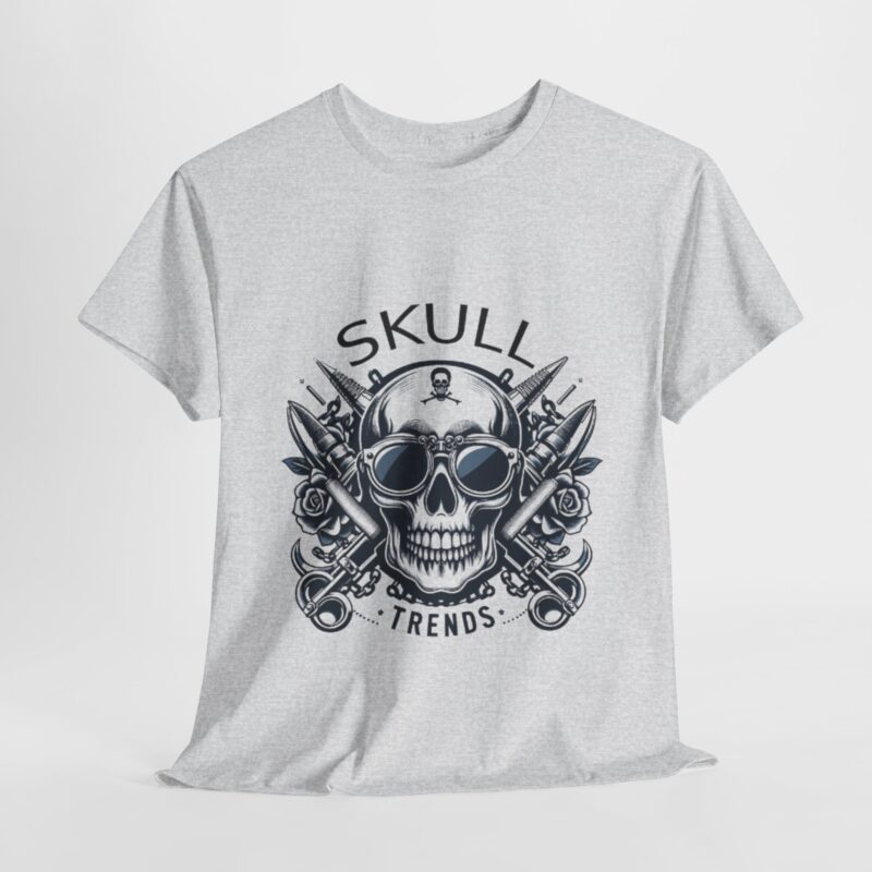 Skull Trends Logo Tshirt - Unisex Heavy Cotton Tee - Image 60