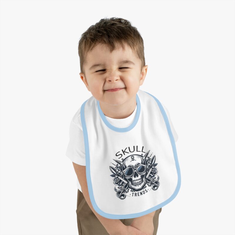 Skull Trends - Baby Contrast Trim Jersey Bib - Image 9