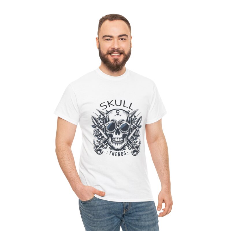 Skull Trends Logo Tshirt - Unisex Heavy Cotton Tee - Image 13