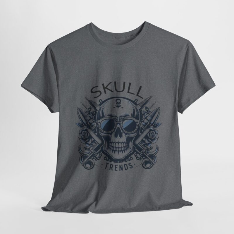 Skull Trends Logo Tshirt - Unisex Heavy Cotton Tee - Image 222