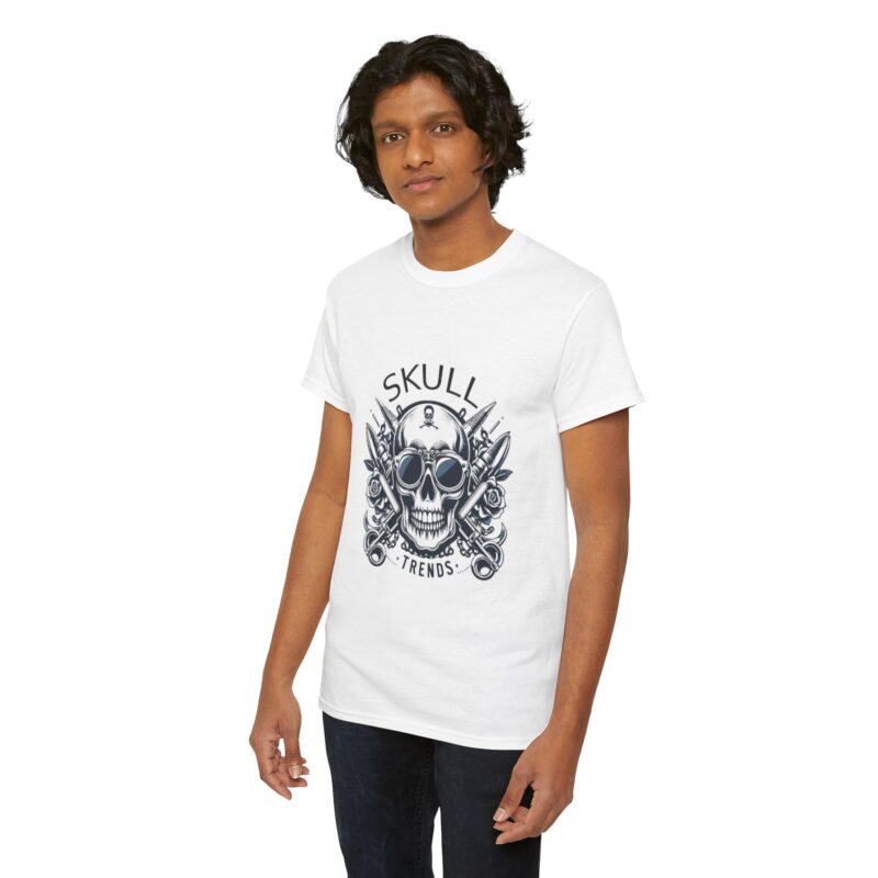 Skull Trends Logo Tshirt - Unisex Heavy Cotton Tee - Image 19