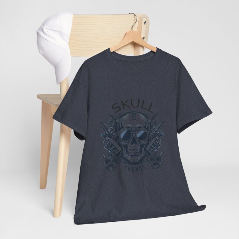 Skull Trends Logo Tshirt - Unisex Heavy Cotton Tee - Image 332