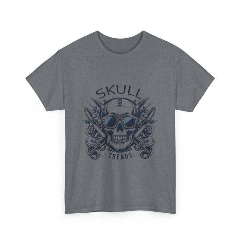 Skull Trends Logo Tshirt - Unisex Heavy Cotton Tee - Image 219