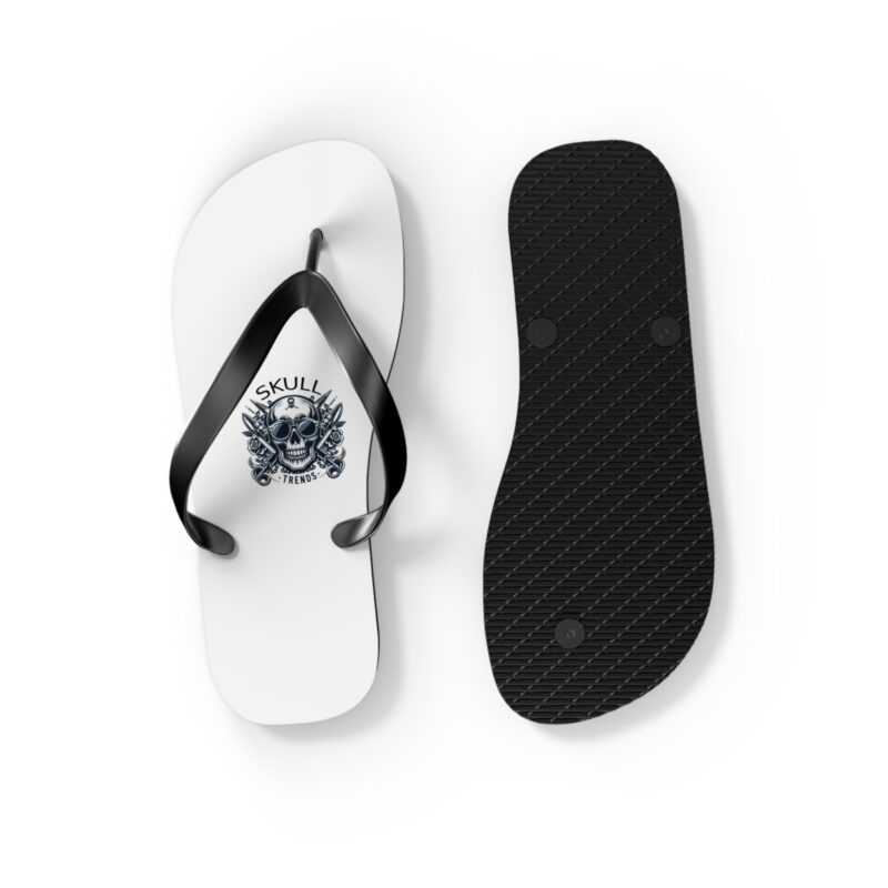 Skull Trends - Unisex Logo Flip Flops - Image 7