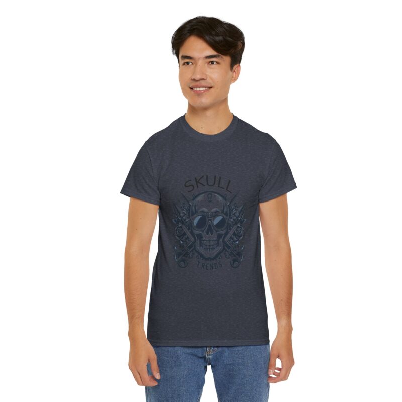 Skull Trends Logo Tshirt - Unisex Heavy Cotton Tee - Image 345