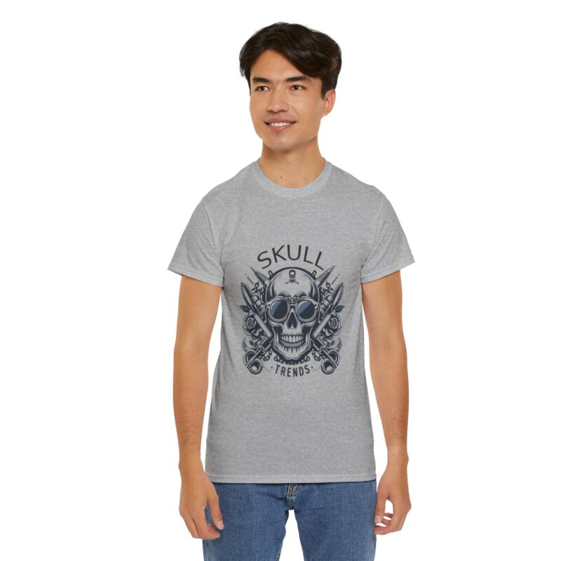 Skull Trends Logo Tshirt - Unisex Heavy Cotton Tee - Image 156