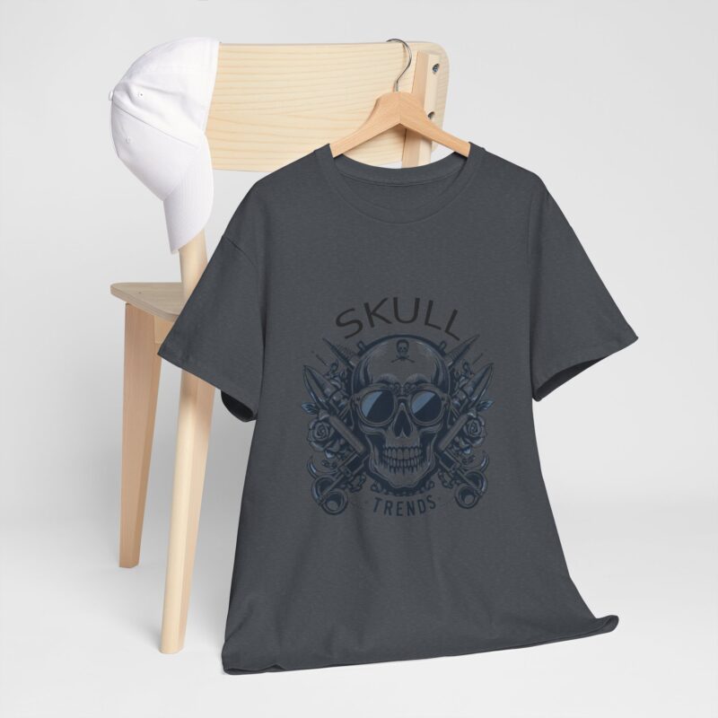 Skull Trends Logo Tshirt - Unisex Heavy Cotton Tee - Image 305