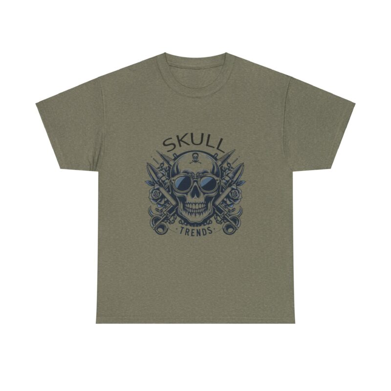 Skull Trends Logo Tshirt - Unisex Heavy Cotton Tee - Image 163