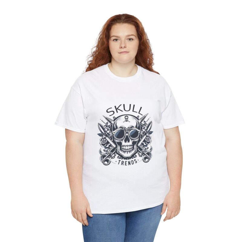 Skull Trends Logo Tshirt - Unisex Heavy Cotton Tee - Image 15