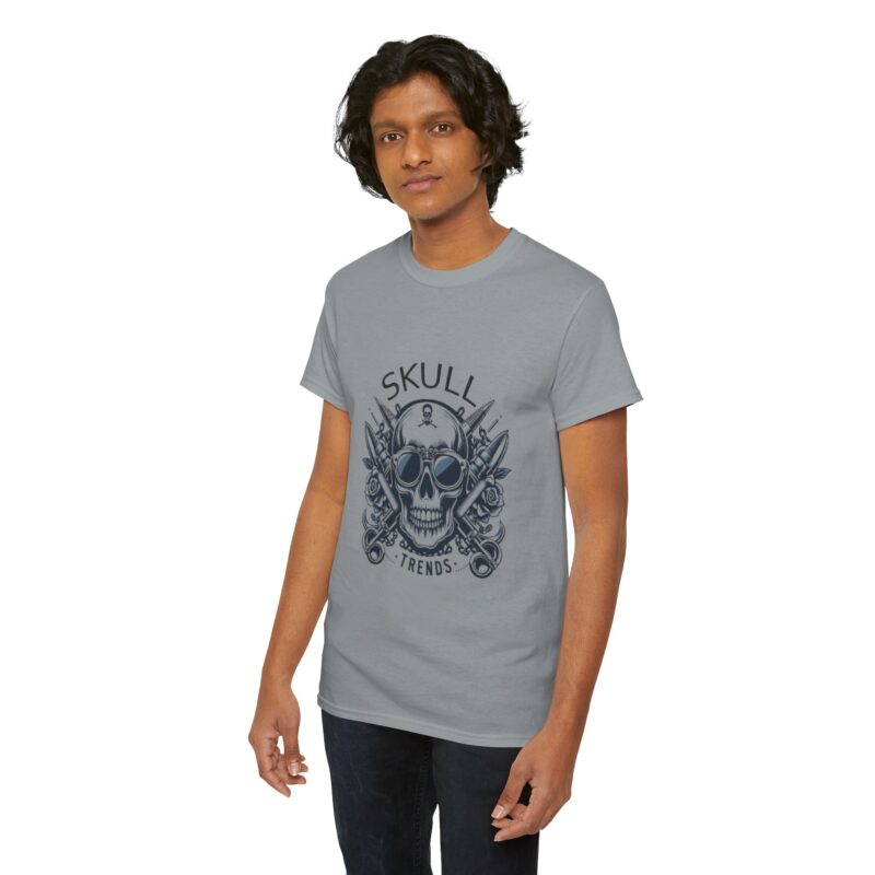 Skull Trends Logo Tshirt - Unisex Heavy Cotton Tee - Image 208