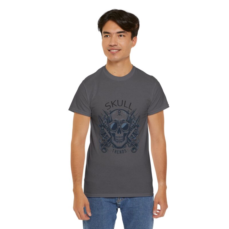 Skull Trends Logo Tshirt - Unisex Heavy Cotton Tee - Image 291