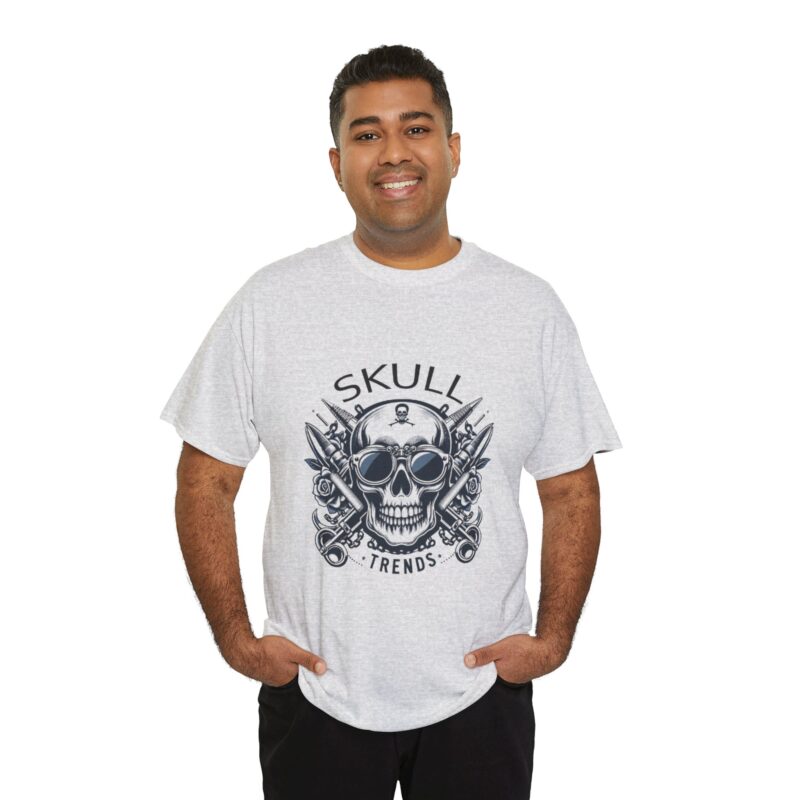 Skull Trends Logo Tshirt - Unisex Heavy Cotton Tee - Image 71