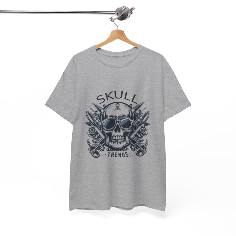 Skull Trends Logo Tshirt - Unisex Heavy Cotton Tee - Image 142