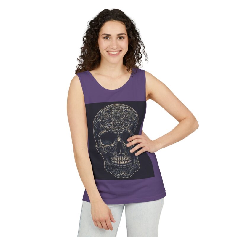 Large Skull - Unisex Garment-Dyed Tank Top - Image 37