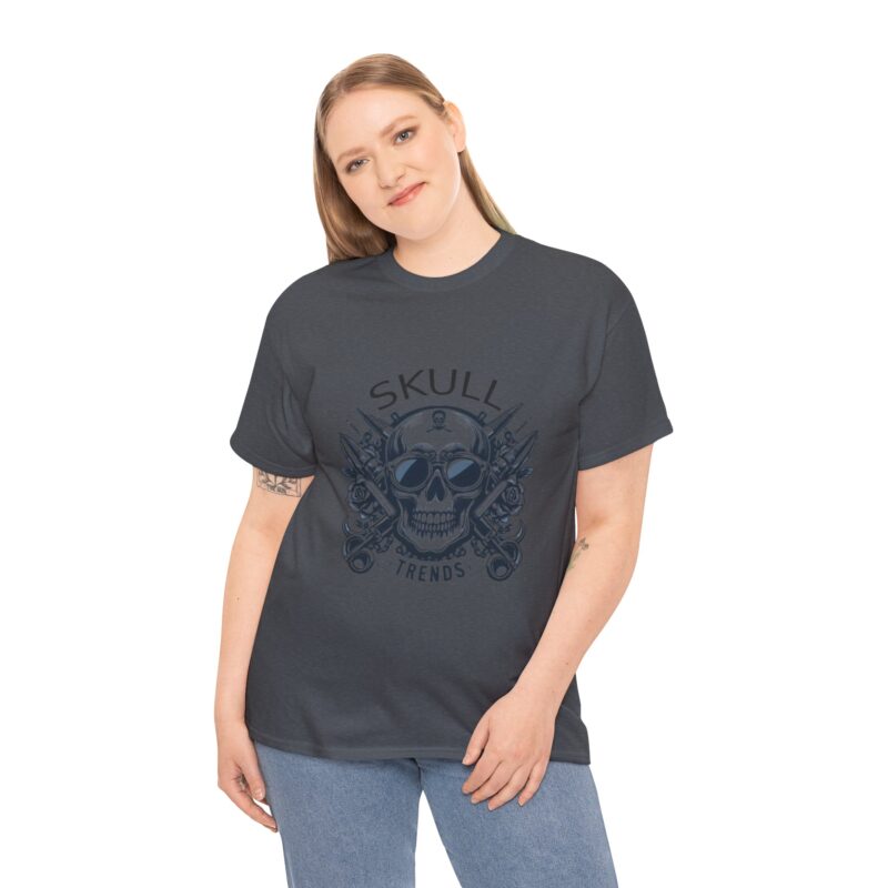 Skull Trends Logo Tshirt - Unisex Heavy Cotton Tee - Image 309