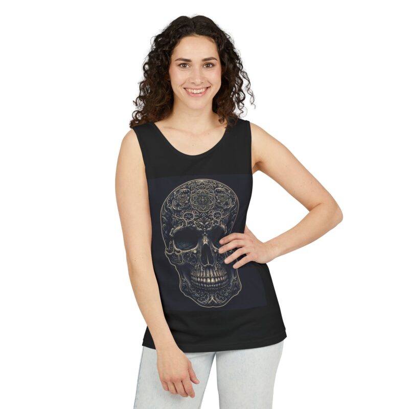 Large Skull - Unisex Garment-Dyed Tank Top - Image 5