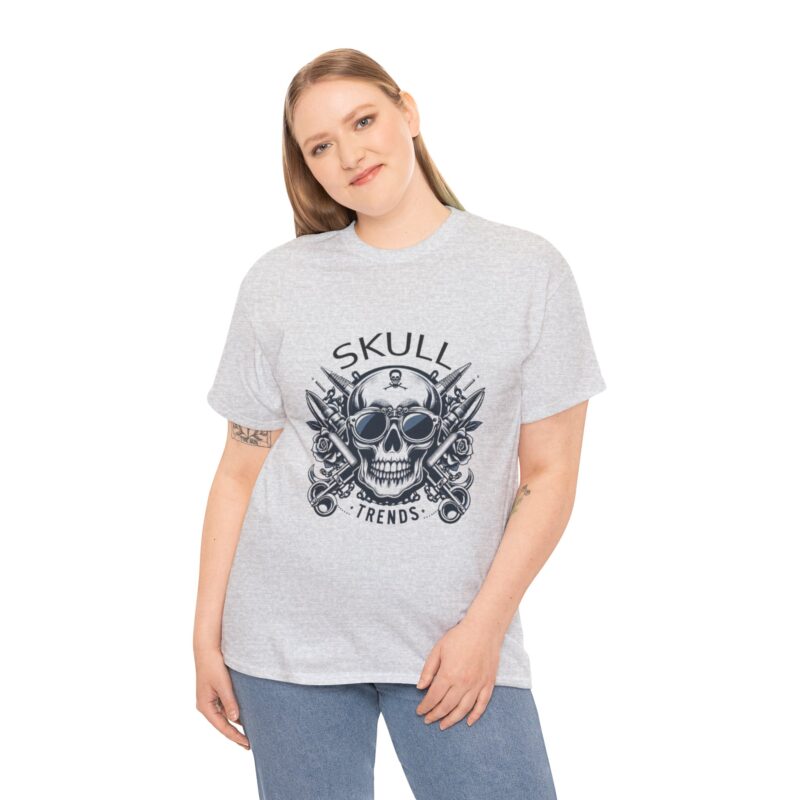 Skull Trends Logo Tshirt - Unisex Heavy Cotton Tee - Image 66