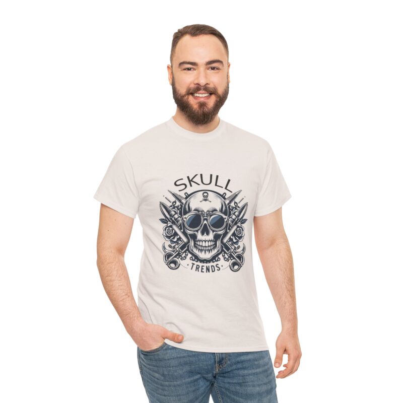 Skull Trends Logo Tshirt - Unisex Heavy Cotton Tee - Image 121