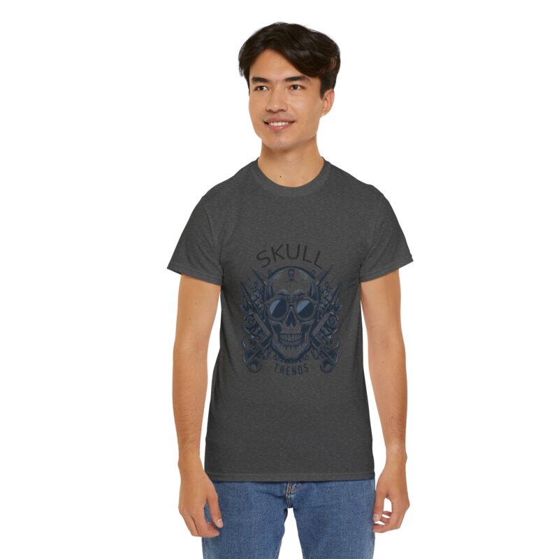 Skull Trends Logo Tshirt - Unisex Heavy Cotton Tee - Image 264