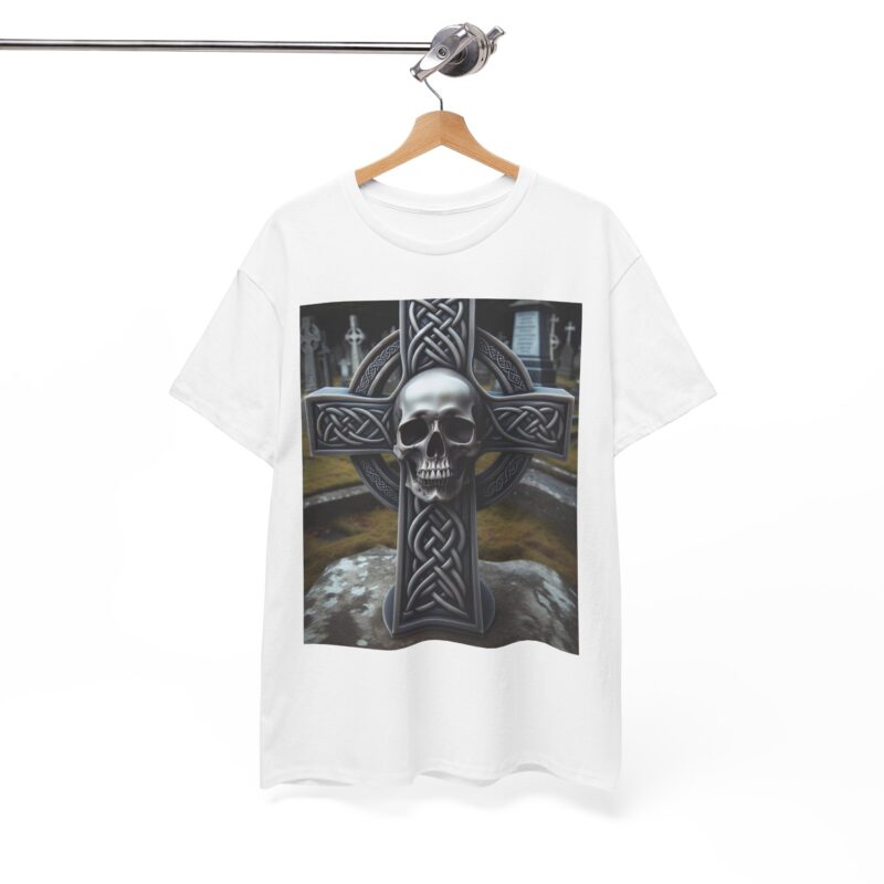 Skull Trends - Celtic Cross Unisex Heavy Cotton Tee - Image 34