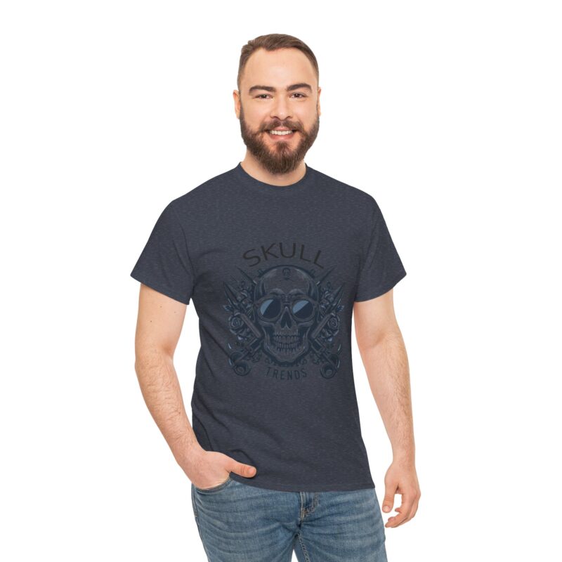 Skull Trends Logo Tshirt - Unisex Heavy Cotton Tee - Image 337