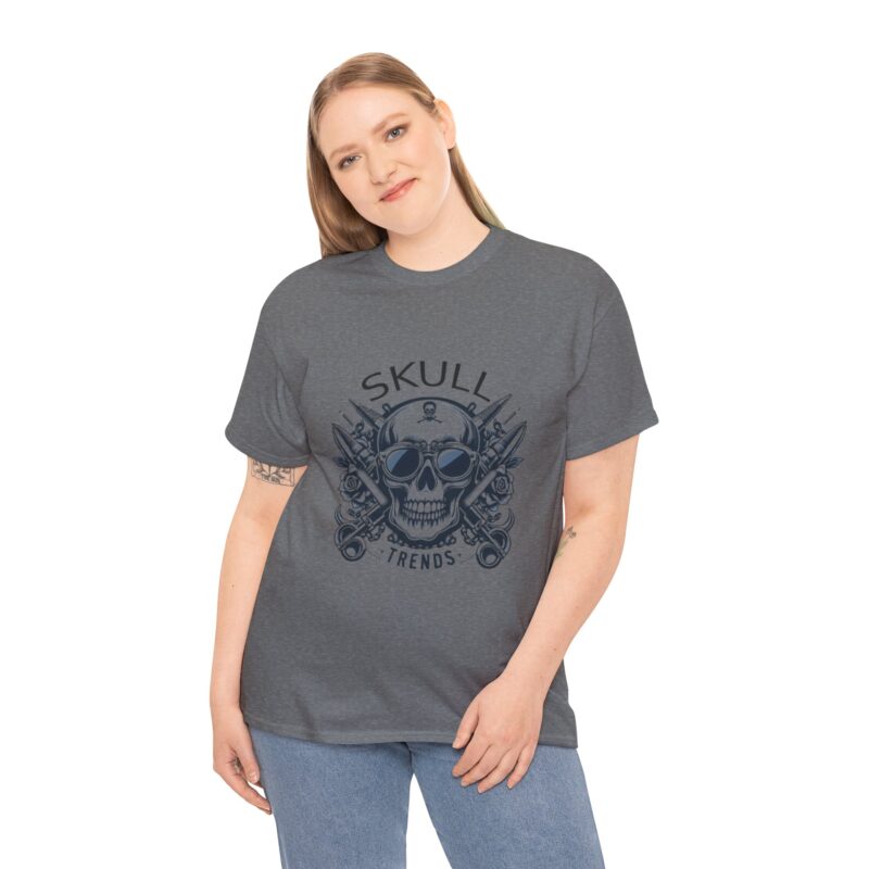 Skull Trends Logo Tshirt - Unisex Heavy Cotton Tee - Image 228