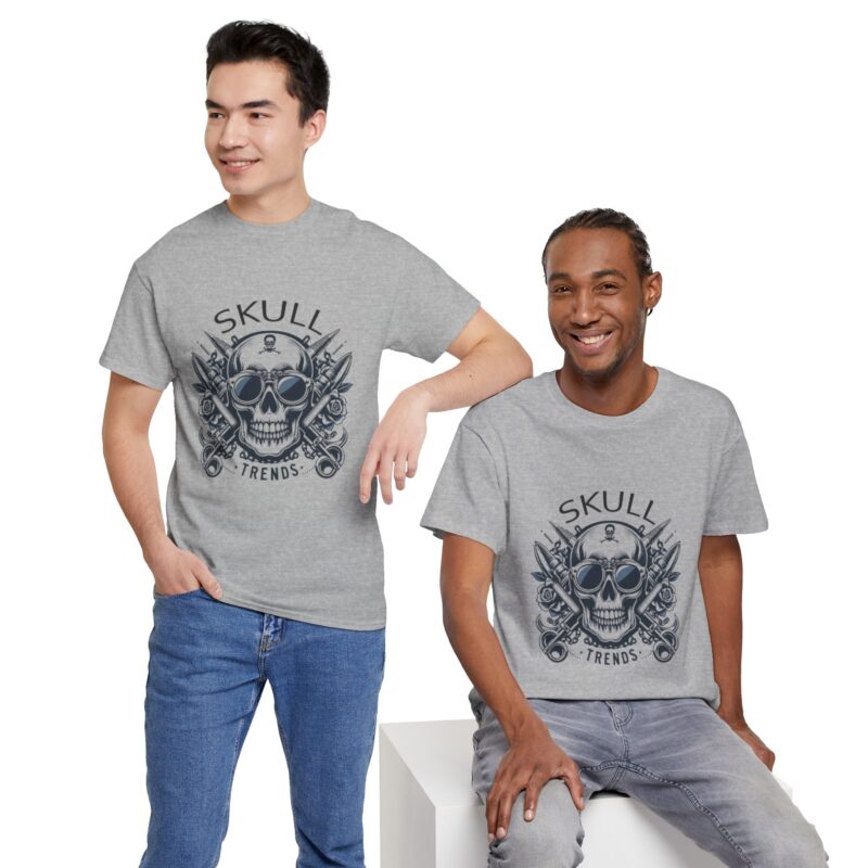 Skull Trends Logo Tshirt - Unisex Heavy Cotton Tee - Image 161