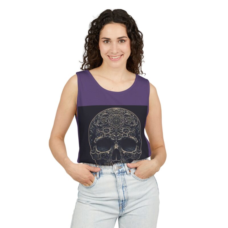 Large Skull - Unisex Garment-Dyed Tank Top - Image 35