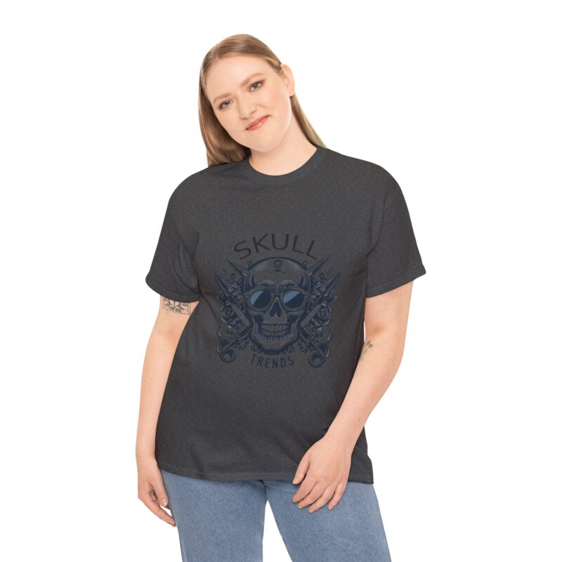 Skull Trends Logo Tshirt - Unisex Heavy Cotton Tee - Image 255