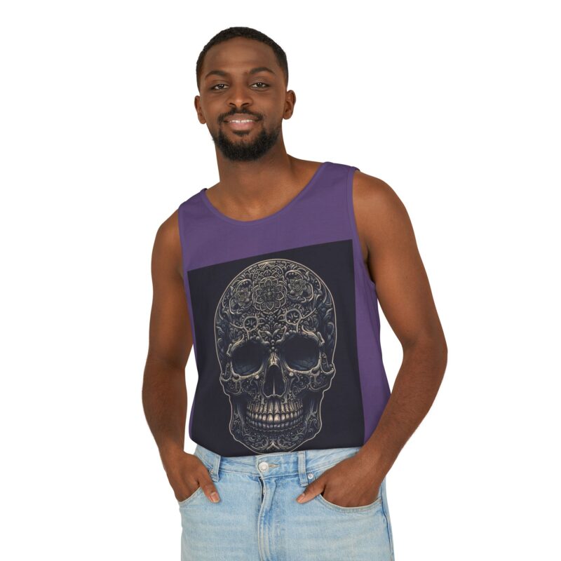 Large Skull - Unisex Garment-Dyed Tank Top - Image 40